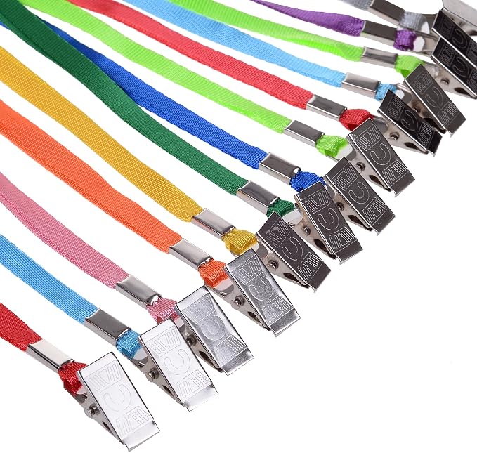 Wisdompro Lanyard with Bulldog Clip, 30 Pack of 17 inch Flat Nylon Neck Lanyard - Image 7