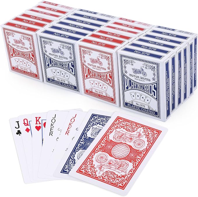 LotFancy Playing Cards, 24 Decks of Cards Bulk, Poker Size Standard Index by LotFancy