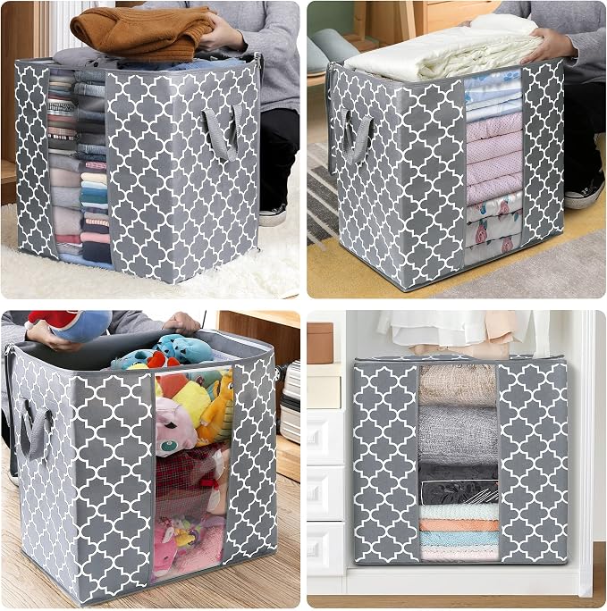WISELIFE Storage Bags Large Blanket Clothes Organization and Storage Containers - Image 8