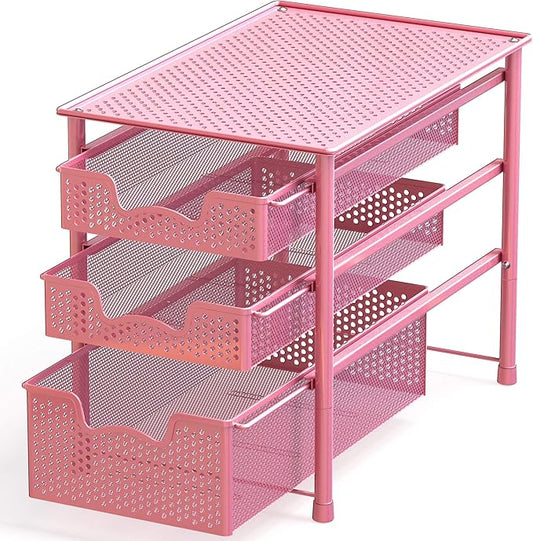 Simple Houseware Stackable 3 Tier Sliding Basket Organizer Drawer by SimpleHouseware