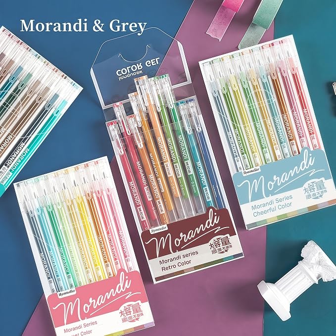 9 Colored Gel Pens Set, 0.6mm Fine Point - Image 6