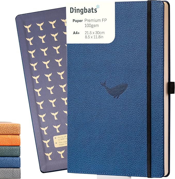 Dingbats* - Wildlife Dotted Extra Large A4 Notebook - PU Leather Hardcover by DingbatsNotebooks