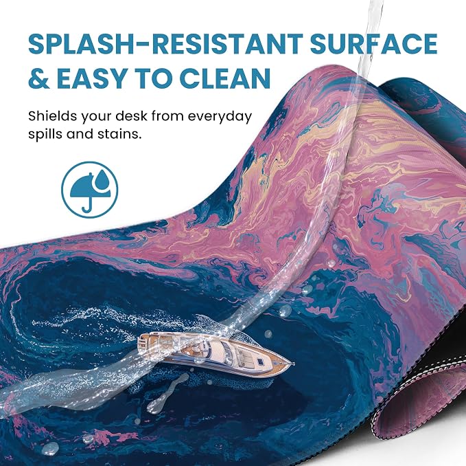 Aesthetic Desk Mat, Cute Vivid Sea Desk Pad Protector - Image 5