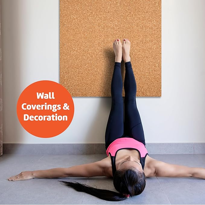 Flipside Products Cork Roll 4' x 6' x 3MM - DIY Bulletin Board, Wall Accent, Décor, Soundproofing, Cork Board Roll, Push Pin Display, Home, School, Office - Environmentally Friendly, Self-Healing-DeskLoop Office