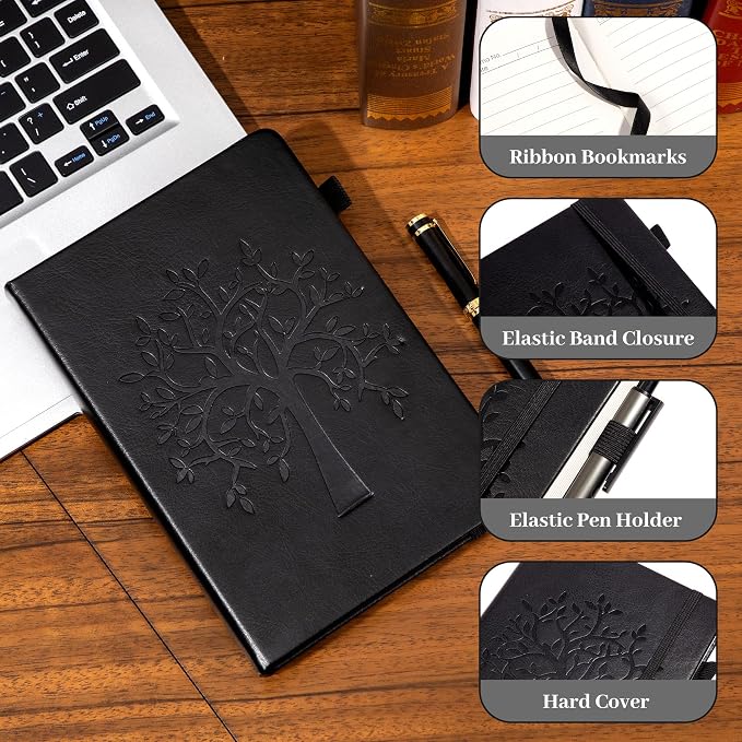 CAGIE Leather Bound Journal for Men & Women, A5 Lined Notebook - Image 2