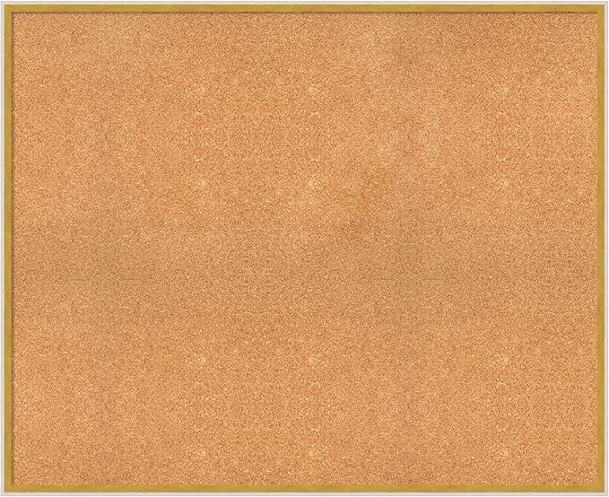 Amanti Art Natural Cork Board for Wall, 35x43 Vision Board with White Frame, Oversize Corkboard Office Decor for Home Organization, Modern Corkboard Pinboard to Display Items for Home Organization in-DeskLoop Office