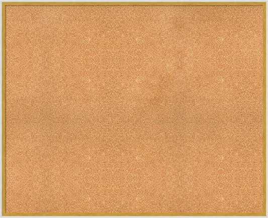 Amanti Art Natural Cork Board for Wall, 35x43 Vision Board with White Frame, Oversize Corkboard Office Decor for Home Organization, Modern Corkboard Pinboard to Display Items for Home Organization in-DeskLoop Office