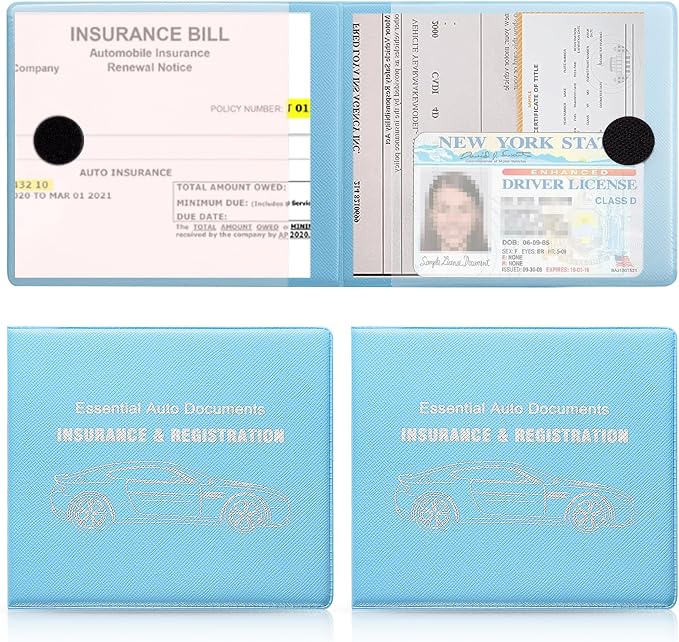 UYYE Car Registration and Insurance Card Holder, Vehicle Glove Box Car Organizer by UYYE