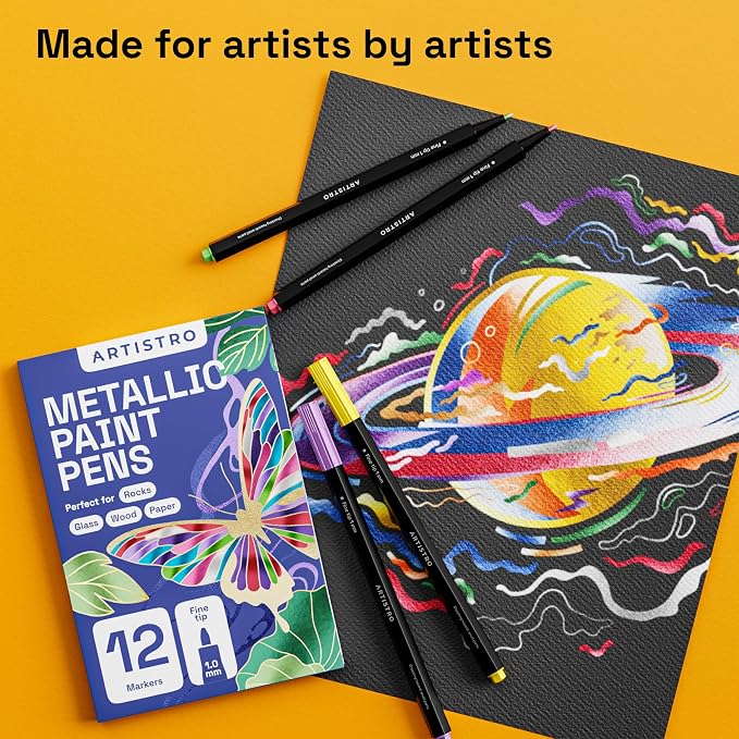 ARTISTRO 12 Metallic Paint Pens - Image 6