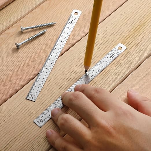 Mr. Pen- Machinist Ruler, 6 Inch, 2 Pack, Stainless Steel Imperial | Precision - Image 5