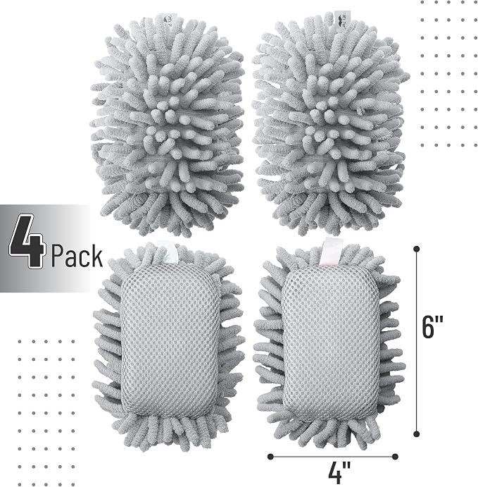 Mr. Pen- Magnetic Microfiber Shag Whiteboard Erasers, 4 Pack | Dual Surface - Image 2