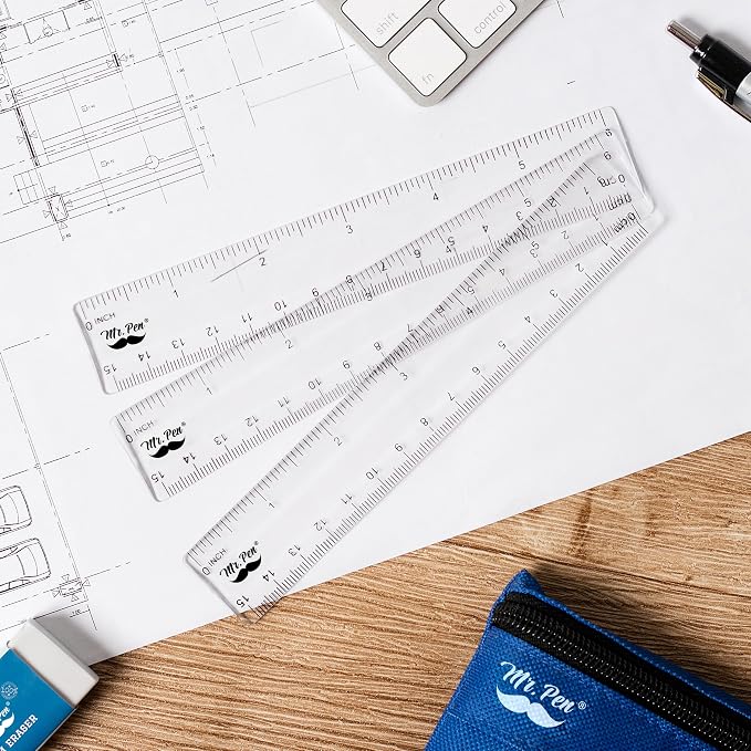 Mr. Pen- Bulk Plastic Rulers, 6 Inch, 18 Pack, Easy-to-Read Markings | - Image 5
