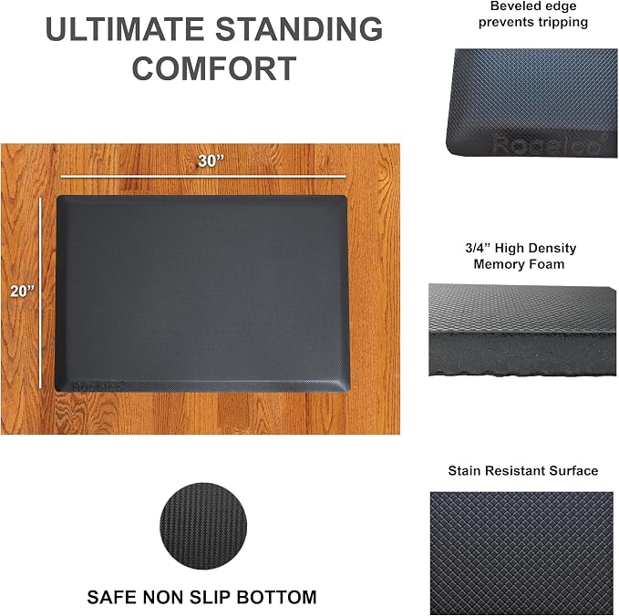 Rocelco 37.5" Height Adjustable Standing Desk Converter - Image 7