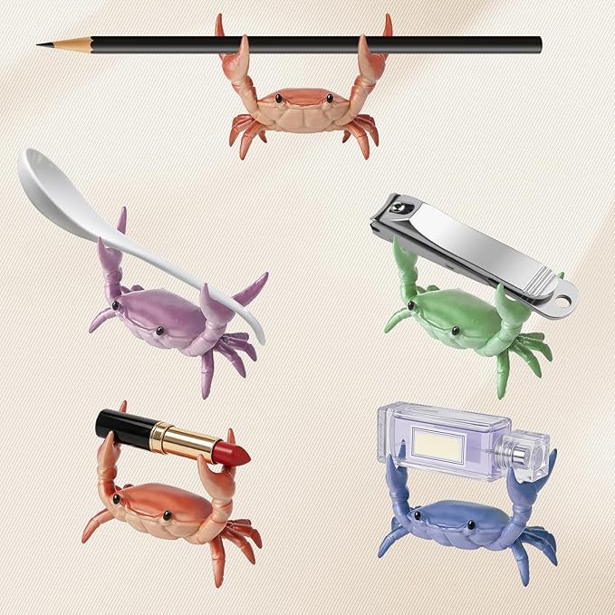 2 Pack Desk Crab Pen Holder, Creative Weightlifting Crab Pencil Stand Holder - Image 4