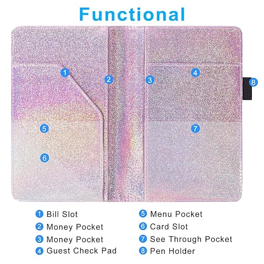 ACdream Server Books for Waitress, Guest Book Note Pad, Cute Pocket Leather - Image 7