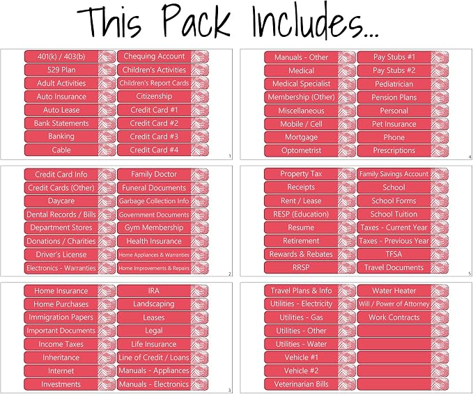 Lovable Labels File Labels, 91 Pre-Printed and 5 Blank File Folder Labels - Image 4