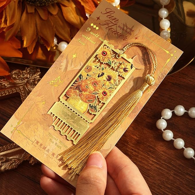 4 Pieces Metal Bookmarks with Tassel - Image 4