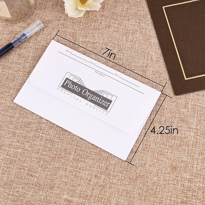 Lineco, Photo File Envelopes 4X6 Inch, | Archival Picture Organizer, Greeting - Image 4