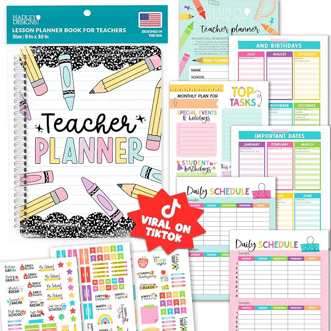 Hadley Designs Teacher Planner 2026-2027 Academic Year by HadleyDesigns