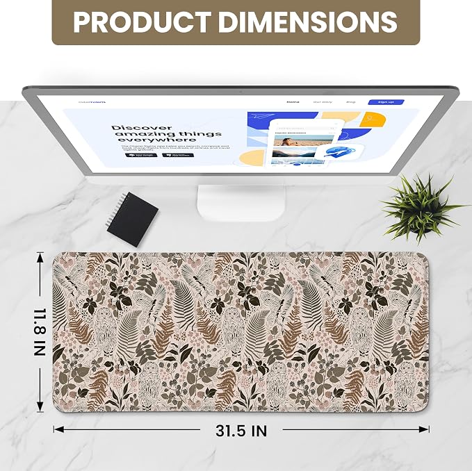 Aesthetic Desk Mat, Cute Magical Forest Desk Pad Protector - Image 2