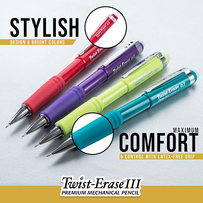 Pentel Twist-Erase III Mechanical Pencil, Bold Line - Image 3