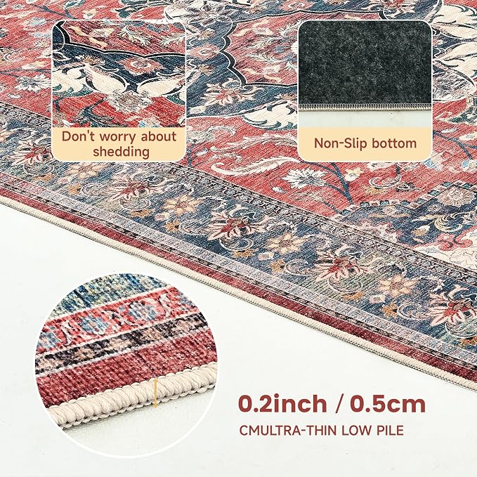Office Chair Mat for Hardwood Tile Floor, Machine Washable Office Area Carpet - Image 6