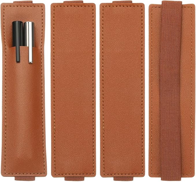 PATIKIL 4Pcs Elastic Notebook Pen Holder, Adjustable Hold 2 Pen Holder PU by PATIKIL