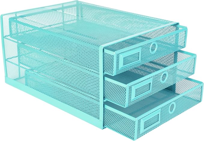 Exerz Paper Sorter 3 Drawer Wire Mesh A4 / Desk Multifunctional Desk - Image 9