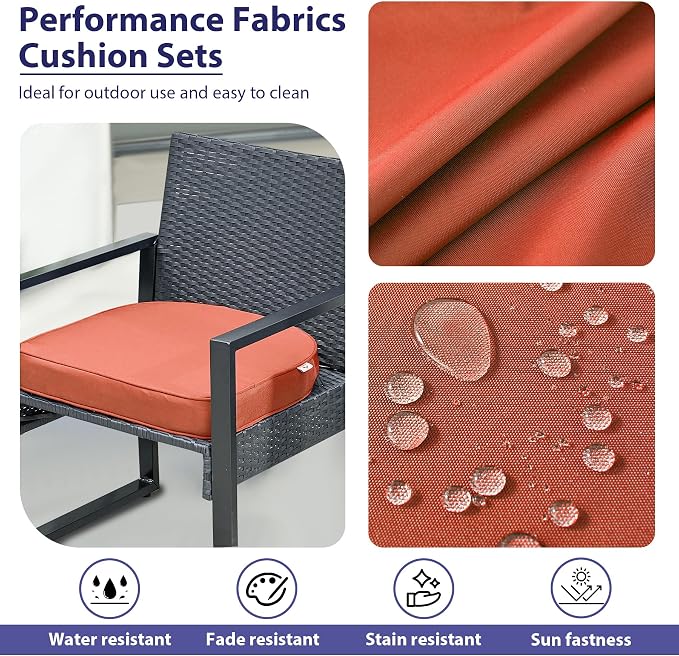 IPYNBAP Outdoor Chair Cushions Set of 4 -Waterproof Outdoor Seat Cushions - Image 3