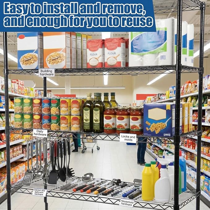 Kathfly 2 Pack Wire Shelf Label Holders Shelf Cable Tags - Image 7