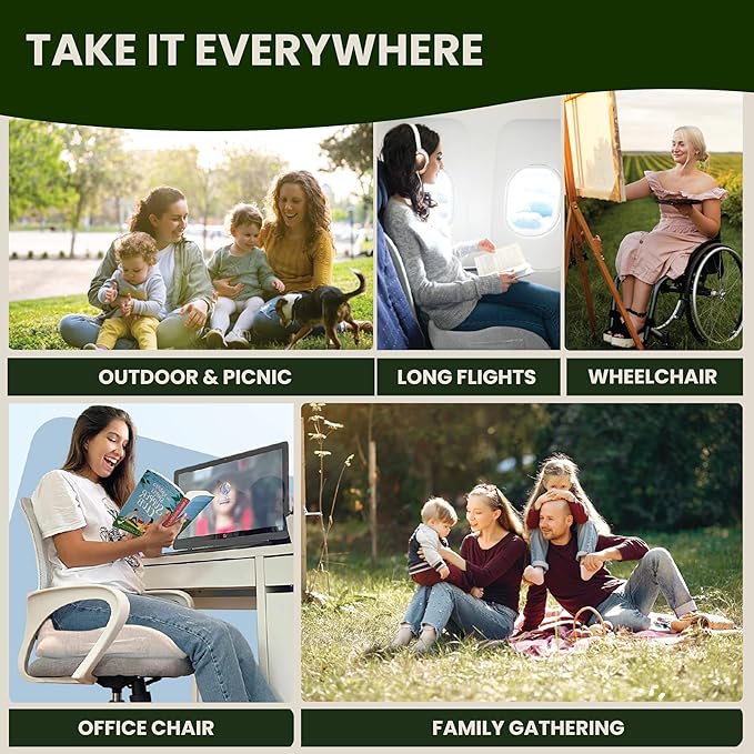 Pressure Relief Seat Cushion for Tailbone Pain – X Large Office Chair Cushion for Back Pain, Coccyx & Sciatica Pain Relief Pillow. Memory Foam Seat Cushions for Office Chairs. Extra Cover (Black)-DeskLoop Office