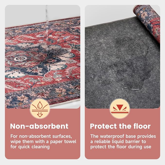 Office Chair Mat for Hardwood Tile Floor, Machine Washable Office Area Carpet - Image 5