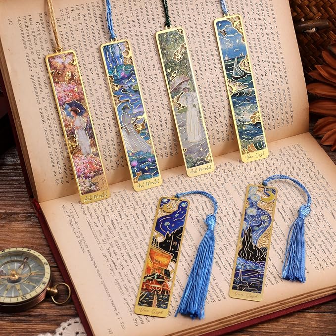 12 Pieces Metal Bookmarks with Tassel - Image 7