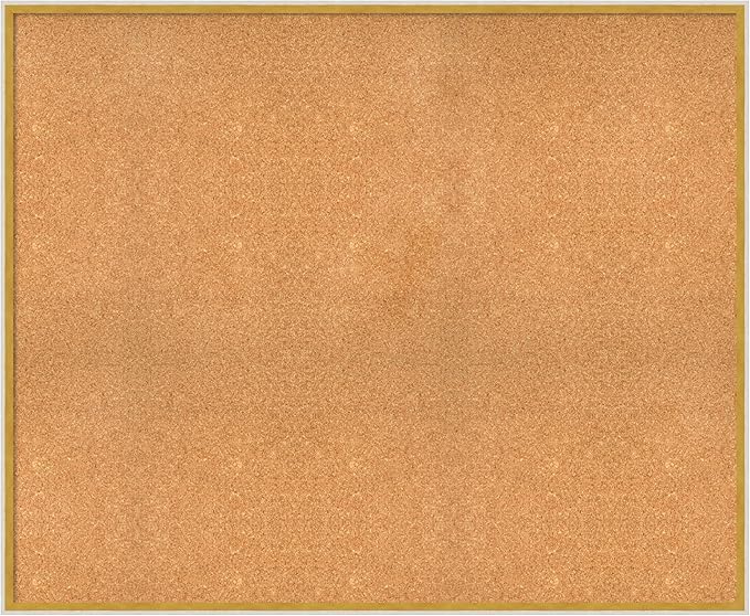 Amanti Art Natural Cork Board for Wall, 37x45 Vision Board with White Frame, Oversize Corkboard Office Decor for Home Organization, Modern Corkboard Pinboard to Display Items for Home Organization in-DeskLoop Office
