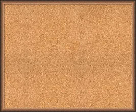 Amanti Art Natural Cork Board for Wall, 38x46 Vision Board with Bronze Frame, Oversize Corkboard Office Decor for Home Organization, Modern Corkboard Pinboard to Display Items for Home Organization-DeskLoop Office