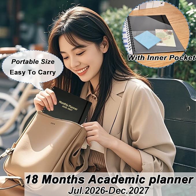Monthly Planner 2026-2027, 18 Months Calendar Book from Jul 2026-Dec 2027 - Image 6