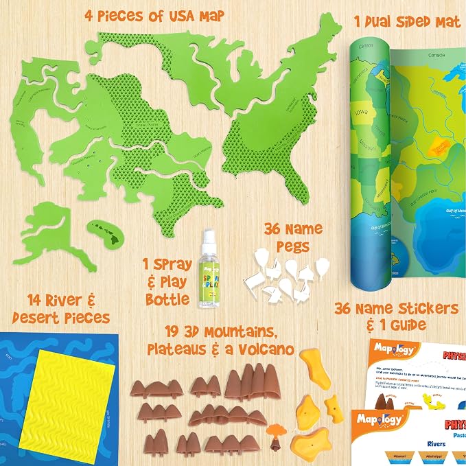 Imagimake Mapology Physical Features USA Puzzle | Mountains, National Parks - Image 2