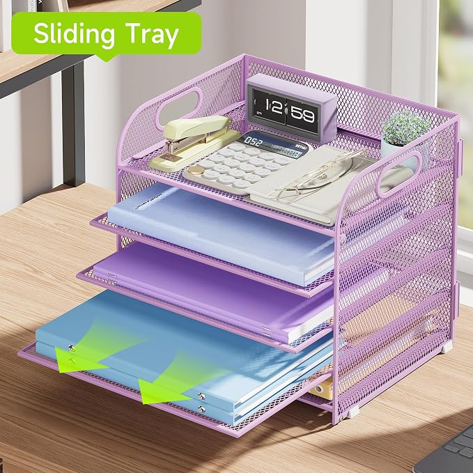 Cawukege 2 Pack 5 Tier Paper Organizer, Letter Tray - Image 3