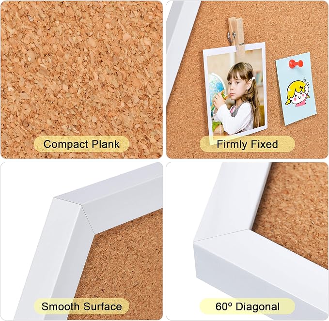 Facilife 4 Packs Cork Board, Corkboards - Image 5