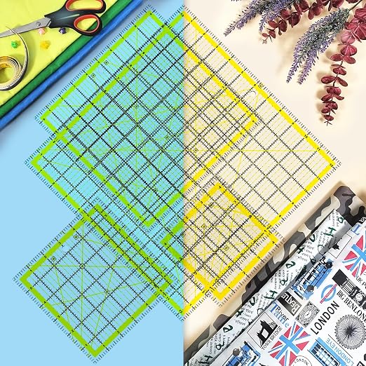 Quilting Rulers, 7 Piece Acrylic Ruler, Fabric Cutting Ruler, Sewing & Quilting - Image 6
