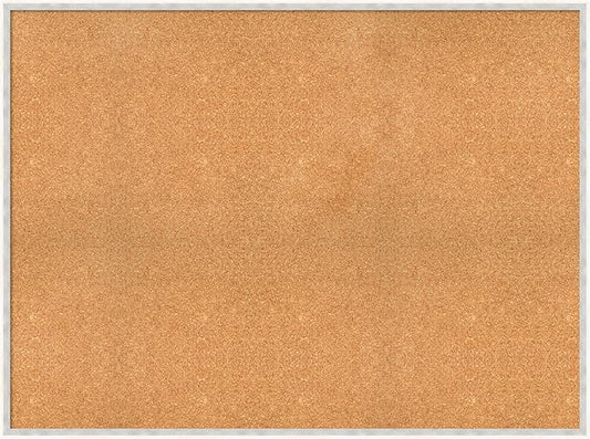Amanti Art Natural Cork Board for Wall, 35x47 Vision Board with White Frame, Oversize Corkboard Office Decor for Home Organization, Modern Corkboard Pinboard to Display Items for Home Organization in-DeskLoop Office