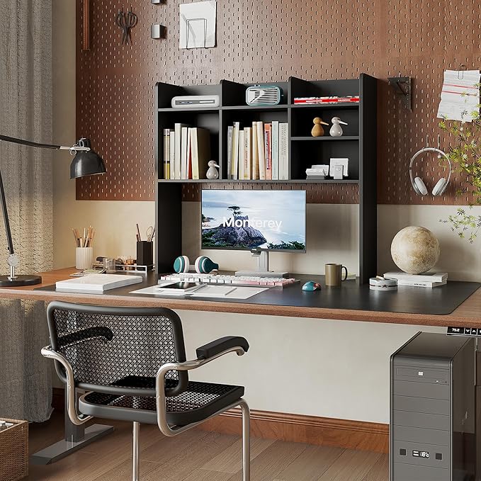 ChooChoo Desktop Bookshelf, Wood Desk Hutch Organizer - Image 4