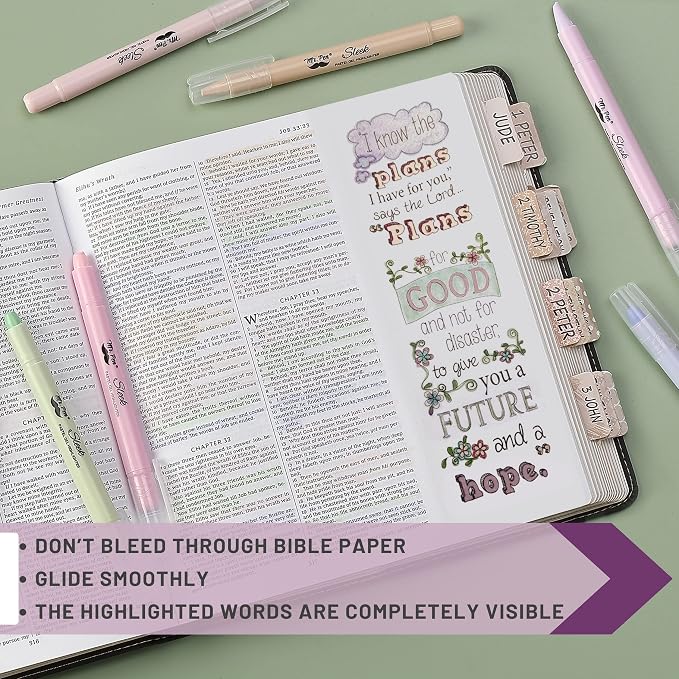 Mr. Pen- No Bleed Gel Highlighters, Morandi Colors, 8 Pack | Bible Highlighters - Image 3