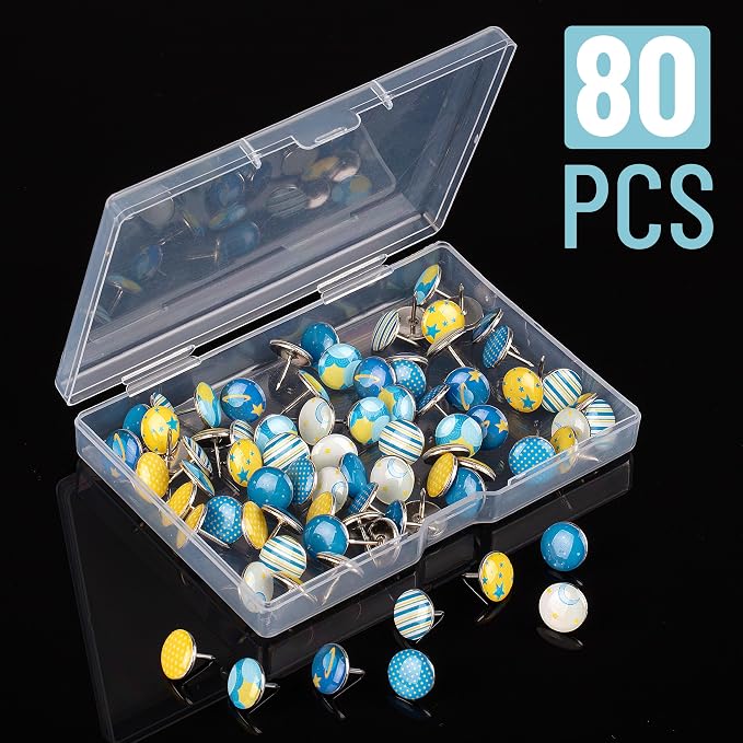 Mr. Pen- Decorative Push Pins, 8 Unique Designs, Sky Breeze | Cute Push Pins - Image 2