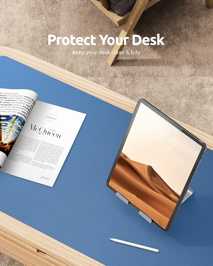 YSAGi Leather Desk Protector, Office Mat, Large Mouse Mat, Non-Slip PU Leather - Image 7