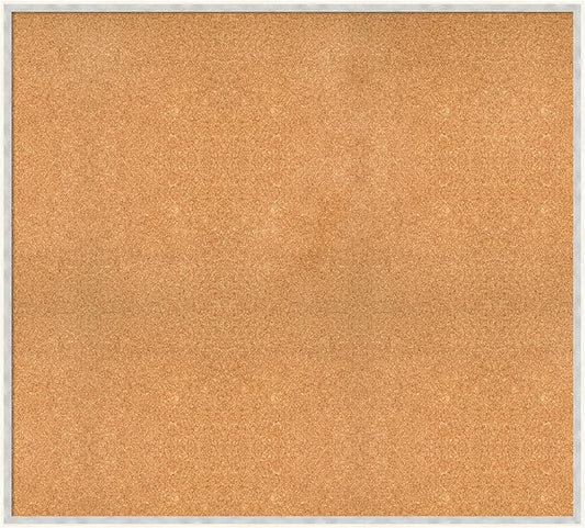 Amanti Art Natural Cork Board for Wall, 37x41 Vision Board with White Frame, Oversize Corkboard Office Decor for Home Organization, Modern Corkboard Pinboard to Display Items for Home Organization in-DeskLoop Office