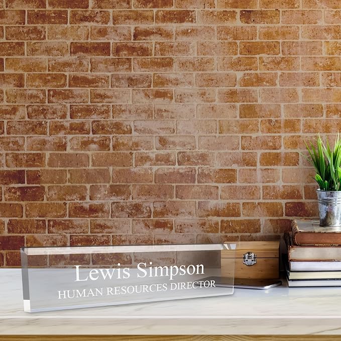 SignsByLITA Personalized Acrylic Desk Name Plate 2" x 10" - Image 3