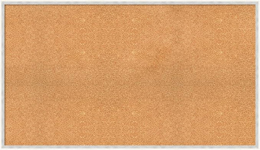 Amanti Art Natural Cork Board for Wall, 27x47 Vision Board with White Frame, Oversize Corkboard Office Decor for Home Organization, Modern Corkboard Pinboard to Display Items for Home Organization in-DeskLoop Office