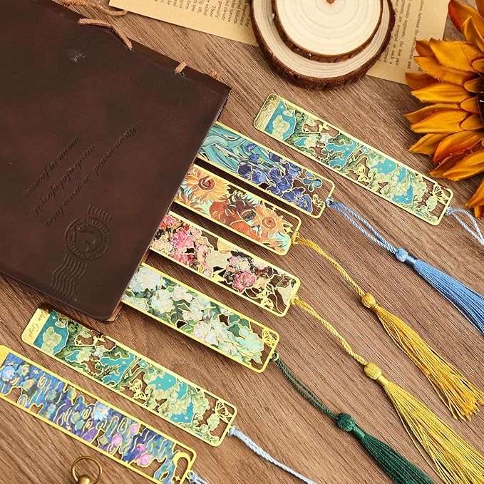 6 Pieces Metal Bookmarks with Tassel - Image 6