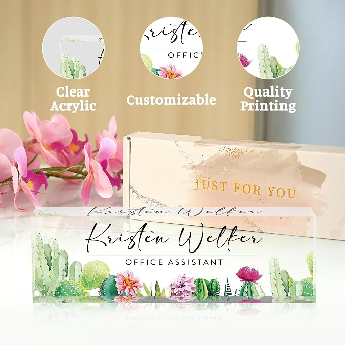 Personalized Custom Name Plate, Office Desk Decor - Image 6
